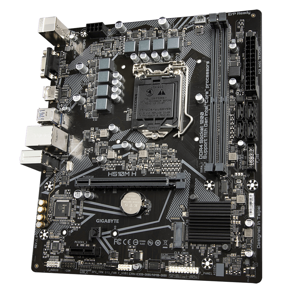 Bekijk afbeelding 2 van Gigabyte 1200 H510M H - M.2/HDMI/VGA/ÂµATX